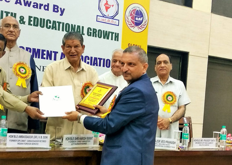 नौणी विवि के वैज्ञानिक को मिला ‘भारत शिक्षा रतन’ पुरस्कार