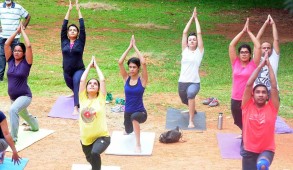 विश्व योग दिवस के अवसर पर रामपुर बुशहर में ताड़ आसन कर बनाया विश्व रिकॉर्ड